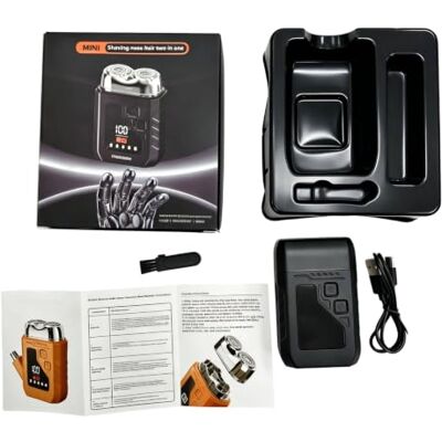 TRQQWPM Electric Grooming Tool with Paired Floating Cutting Heads, Black TRQQWPM Electric Grooming Tool with Paired Floating Cutting Heads, Black