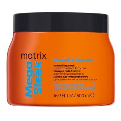 Matrix Mega Sleek Smoothie Supreme Mask, Professional Formula, Anti-Frizz Smoothing Mask For All Hair Types 500ml Matrix Mega Sleek Smoothie Supreme Mask, Professional Formula, Anti-Frizz Smoothing Mask For All Hair Types 500ml