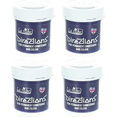 La Riche 4 x Directions Semi-Perm Hair Colour Ultra Violet 4x 88ml La Riche 4 x Directions Semi-Perm Hair Colour Ultra Violet 4x 88ml