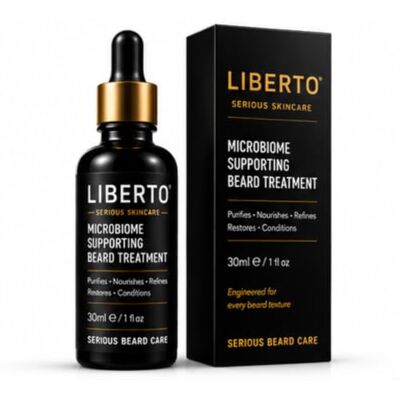 Liberto Microbiome Supporting Beard Treatment for Men Premium Beard Oil with Probiotic Ferment, Argan Oil & Jojoba Oil Helps Nourish, Condition & Soften Beard Hair 30ml Liberto Microbiome Supporting Beard Treatment for Men Premium Beard Oil with Probiotic Ferment, Argan Oil & Jojoba Oil Helps Nourish, Condition & Soften Beard Hair 30ml