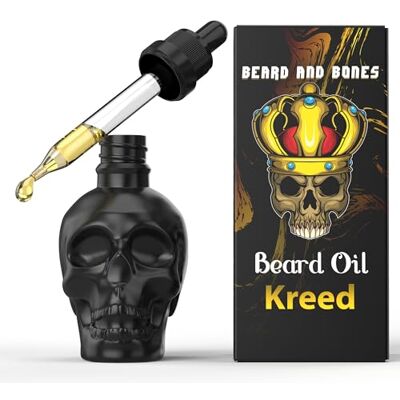 Beard and Bones Beard & Bones 60ml Beard Oil for Men Nut Free Glass Skull (Kreed) Beard and Bones Beard & Bones 60ml Beard Oil for Men Nut Free Glass Skull (Kreed)