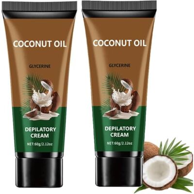 Generic Coconut Oil Hair Removal Cream,Gentle Painless Depilatory Cream with Coconut Oil,Fast Acting for Legs, Arms, Underarms Generic Coconut Oil Hair Removal Cream,Gentle Painless Depilatory Cream with Coconut Oil,Fast Acting for Legs, Arms, Underarms