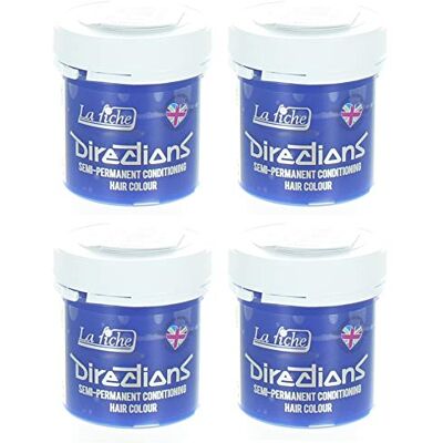 La Riche 4 x Directions Semi-Perm Hair Colour Pastel Blue 4x 88ml La Riche 4 x Directions Semi-Perm Hair Colour Pastel Blue 4x 88ml