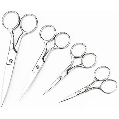 OLSKFUH Hair Cutting Shears, Professional Hair Shears Stainless Steel Nose Ear Trimmers Cut Beauty Tool,3.5 Inch,6 Inch OLSKFUH Hair Cutting Shears, Professional Hair Shears Stainless Steel Nose Ear Trimmers Cut Beauty Tool,3.5 Inch,6 Inch