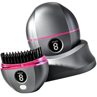 TAZIZI Portable Heated Hair Comb with Digital Display, 3 Heat, A Cordless Heated Brush with Digital Display, 3 Heat Settings for Travel Use, Vanity Use, Frizz Control TAZIZI Portable Heated Hair Comb with Digital Display, 3 Heat, A Cordless Heated Brush with Digital Display, 3 Heat Settings for Travel Use, Vanity Use, Frizz Control