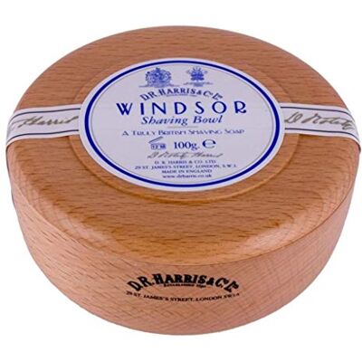 DR Harris & Co Beech Wooden Shaving Bowl with Windsor Shaving Soap DR Harris & Co Beech Wooden Shaving Bowl with Windsor Shaving Soap
