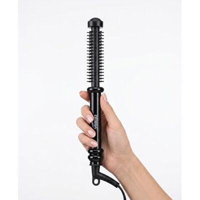 Omega 20415 Black Slimline Heated Brush – Sleek Lightweight 13mm Hair Styling Brush with Ceramic Bristles, Fast Heat-Up & Tangle-Free Design Omega 20415 Black Slimline Heated Brush – Sleek Lightweight 13mm Hair Styling Brush with Ceramic Bristles, Fast Heat-Up & Tangle-Free Design