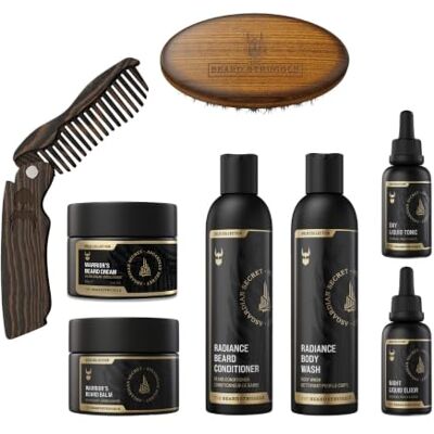 The Beard Struggle Ultimate Beard Care Kit for Men Asgardian Secret Complete Beard Care Kit Balm, Cream & Beard Oil Beard Wash & Conditioner Brush & Comb Daily Grooming The Beard Struggle Ultimate Beard Care Kit for Men Asgardian Secret Complete Beard Care Kit Balm, Cream & Beard Oil Beard Wash & Conditioner Brush & Comb Daily Grooming