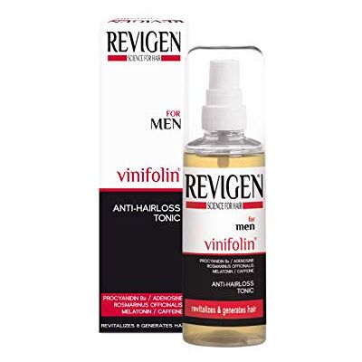 Revigen Vinifolin anti hair loss tonic, 100 mL is all natural, procyanidin B2 based anti-hair loss tonic applied topically to stimulate hair follicles and accelerate hair follicle activity Revigen Vinifolin anti hair loss tonic, 100 mL is all natural, procyanidin B2 based anti-hair loss tonic applied topically to stimulate hair follicles and accelerate hair follicle activity