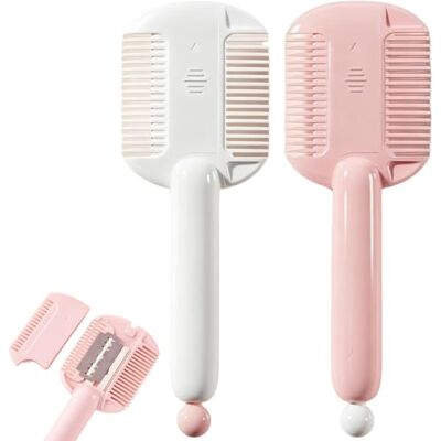 MIXIYI Portable Dual-Use Hair Trimming Comb, Hair Cutting Split Ends Razor Comb (White+Pink) MIXIYI Portable Dual-Use Hair Trimming Comb, Hair Cutting Split Ends Razor Comb (White+Pink)