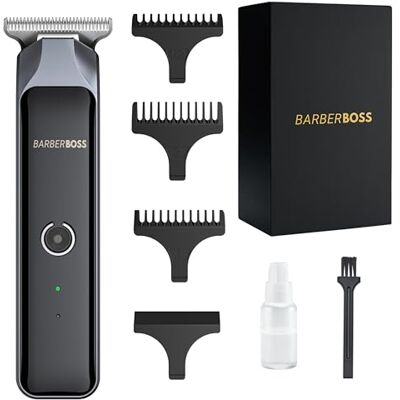 BARBERBOSS Men's Trimming Kit: Beard and Hair Clipper Set with 4 Guide Combs, Wireless Haircut Clippers for Men, All-in-One Men's Hair Grooming Kit BARBERBOSS Men's Trimming Kit: Beard and Hair Clipper Set with 4 Guide Combs, Wireless Haircut Clippers for Men, All-in-One Men's Hair Grooming Kit