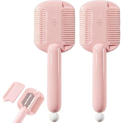 MIXIYI Portable Dual-Use Hair Trimming Comb, Hair Cutting Split Ends Razor Comb (Pink*2) MIXIYI Portable Dual-Use Hair Trimming Comb, Hair Cutting Split Ends Razor Comb (Pink*2)