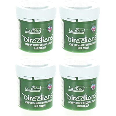La Riche 4 x Directions Semi-Perm Hair Colour Fluorescent Green 4x 88ml La Riche 4 x Directions Semi-Perm Hair Colour Fluorescent Green 4x 88ml