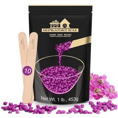 Lifestance Violet 450g Wax Beads, Coarse Hair Removal Formula, Hard Wax Brazilian Bikini Legs Underarm- Private Part, Waxing Beads with 10 Applicators for Wax Warmers Lifestance Violet 450g Wax Beads, Coarse Hair Removal Formula, Hard Wax Brazilian Bikini Legs Underarm- Private Part, Waxing Beads with 10 Applicators for Wax Warmers
