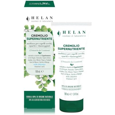 Helan Capelvenere Super-Nourishing Cremolio for Dry, Dull and Damaged Hair, Nourishes and Brightens with Olea Mundi Complex and Argan Nourishing Protection, Made in Italy, 100 ml Helan Capelvenere Super-Nourishing Cremolio for Dry, Dull and Damaged Hair, Nourishes and Brightens with Olea Mundi Complex and Argan Nourishing Protection, Made in Italy, 100 ml