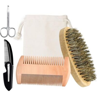 FHGSPQWM Essential Beard Styling Tool for Men with Professional Scissor Brush Foldable Comb Grooming Essential Trimming Tool FHGSPQWM Essential Beard Styling Tool for Men with Professional Scissor Brush Foldable Comb Grooming Essential Trimming Tool