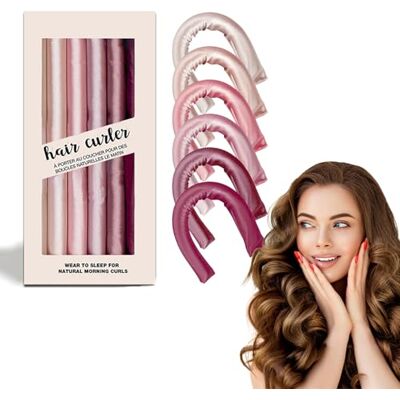 Hkmuisry 6 PCS Heatless Curlers Heatless Hair Curlers Hair Curling Set, No Heat Overnight Curls for Long Medium Short Hair Soft Satin Flexi Rods for Overnight Blowout Overnight Sleeping Curler Styling Tools Hkmuisry 6 PCS Heatless Curlers Heatless Hair Curlers Hair Curling Set, No Heat Overnight Curls for Long Medium Short Hair Soft Satin Flexi Rods for Overnight Blowout Overnight Sleeping Curler Styling Tools