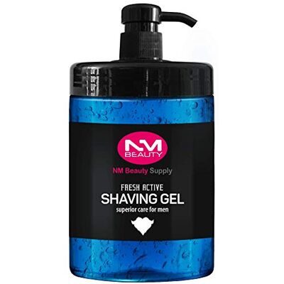 NMB NM Beauty Professional Fresh Active Shaving Gel Sapphire Blue For Salon and Barbers Men 1000ML NMB NM Beauty Professional Fresh Active Shaving Gel Sapphire Blue For Salon and Barbers Men 1000ML