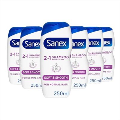 Sanex - 2in1 Shampoo - 250ml - 6x - Shampoo & Conditioner Sanex - 2in1 Shampoo - 250ml - 6x - Shampoo & Conditioner