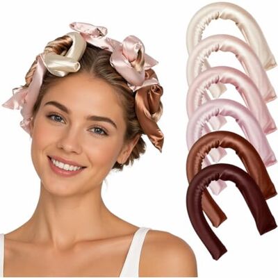 Kemay 6Pcs Heatless Hair Curler Set Overnight Blowout Rods for Long and Short Hair, Soft Flexi Rods Curls to Sleep In, No Heat Silk Ribbon Hair Rollers with Clips and Scrunchies Kemay 6Pcs Heatless Hair Curler Set Overnight Blowout Rods for Long and Short Hair, Soft Flexi Rods Curls to Sleep In, No Heat Silk Ribbon Hair Rollers with Clips and Scrunchies