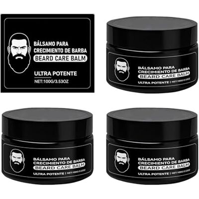 blmcoos Ultra Potent Beard Stimulating Balm, Tratamiento Para Barba De Hombre, Para Crecimiento De Barba, Ultra Powerful Beard Growth Balm, Moisturizes & Strengthens Beards, for Thicker Fuller Beards (3) blmcoos Ultra Potent Beard Stimulating Balm, Tratamiento Para Barba De Hombre, Para Crecimiento De Barba, Ultra Powerful Beard Growth Balm, Moisturizes & Strengthens Beards, for Thicker Fuller Beards (3)