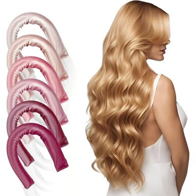 Koprek 6 Pcs Heatless Hair Curler Set, Satin Flexi Rods for Overnight Curls Koprek 6 Pcs Heatless Hair Curler Set, Satin Flexi Rods for Overnight Curls