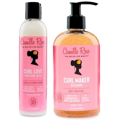 Camille Rose Moisture Milk Leave-In Hair Conditioner 240 ml and Curl Maker Jelly 355 ml Bundle Camille Rose Moisture Milk Leave-In Hair Conditioner 240 ml and Curl Maker Jelly 355 ml Bundle