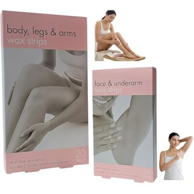 Mighty2Save Ready to use Hair Removal Wax Strips With Moisturising Finishing Wipes 20pcs Body, Legs & Arms Wax Strips 36 Face & Underarm Wax Strips With Aloe Vera Extract Upto 4 Weeks Of Smoothness Mighty2Save Ready to use Hair Removal Wax Strips With Moisturising Finishing Wipes 20pcs Body, Legs & Arms Wax Strips 36 Face & Underarm Wax Strips With Aloe Vera Extract Upto 4 Weeks Of Smoothness