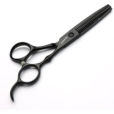 SHARONDS 6/6.5/7 inch Black Hair Clipper Salon Hair Clipper 440c high Hardness Stainless Steel Hair Clipper (6-in thinning Scissors) SHARONDS 6/6.5/7 inch Black Hair Clipper Salon Hair Clipper 440c high Hardness Stainless Steel Hair Clipper (6-in thinning Scissors)