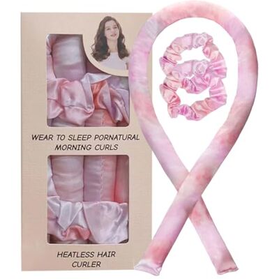 HWZENQZ Heatless Curling Set,Heatless Curling Rod, Satin Scrunchies Overnight Curls with Overnight Blowout Rods(tie dye powder) HWZENQZ Heatless Curling Set,Heatless Curling Rod, Satin Scrunchies Overnight Curls with Overnight Blowout Rods(tie dye powder)