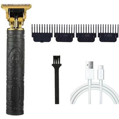 MHADBKH Steel Hair Trimmers for Barbers, Black, E USB Rechargeable Hair Cutting Kit for Barbers with 4 Guide Combs for Men Women & Children, Trim More Easily MHADBKH Steel Hair Trimmers for Barbers, Black, E USB Rechargeable Hair Cutting Kit for Barbers with 4 Guide Combs for Men Women & Children, Trim More Easily