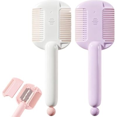 MIXIYI Portable Dual-Use Hair Trimming Comb, Hair Cutting Split Ends Razor Comb (White+Purple) MIXIYI Portable Dual-Use Hair Trimming Comb, Hair Cutting Split Ends Razor Comb (White+Purple)