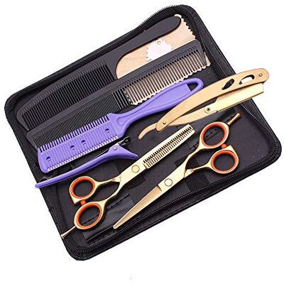 OLSKFUH Hair Cutting Scissors Thinning Shears Set Professional Barber Hairdressing Salon Edge Scissor Japanese Stainless Steel L73536,D,6 Inch, OLSKFUH Hair Cutting Scissors Thinning Shears Set Professional Barber Hairdressing Salon Edge Scissor Japanese Stainless Steel L73536,D,6 Inch,