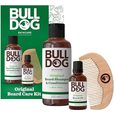 Bulldog Skincare for Men BULLDOG SKINCARE Original Beard Care Giftset for Men, 2 Products & Comb Beard shampoo & conditioner, beard oil, original beard care collection, with natural origin ingredients, gift for men Bulldog Skincare for Men BULLDOG SKINCARE Original Beard Care Giftset for Men, 2 Products & Comb Beard shampoo & conditioner, beard oil, original beard care collection, with natural origin ingredients, gift for men