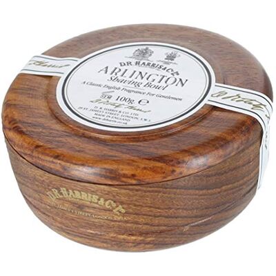 DR Harris & Co Arlington Shaving Soap and Wooden Mahogany Shaving Bowl DR Harris & Co Arlington Shaving Soap and Wooden Mahogany Shaving Bowl
