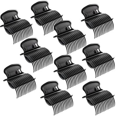 Yeaxxsqy Black Hot Roller Clips 10PCS, Hair Curler Claw Clips Perm Insulation Hairstyling Tool Yeaxxsqy Black Hot Roller Clips 10PCS, Hair Curler Claw Clips Perm Insulation Hairstyling Tool