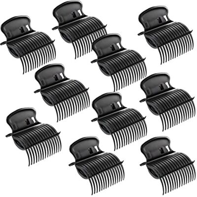 Yeaxxsqy Hot Roller Clips Hair Curler Claw Clips Perm Insulation Hairstyling Tool Black 10PCS Yeaxxsqy Hot Roller Clips Hair Curler Claw Clips Perm Insulation Hairstyling Tool Black 10PCS