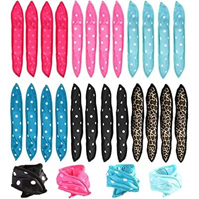 N/H Alldo 24Pcs No Heat Hair Curlers Sponge Rollers, Wave Formers for Long Short Hair Sleep in Curlers DIY Hair Tools Pillow Soft Curls (6 Color*4 Pcs) N/H Alldo 24Pcs No Heat Hair Curlers Sponge Rollers, Wave Formers for Long Short Hair Sleep in Curlers DIY Hair Tools Pillow Soft Curls (6 Color*4 Pcs)