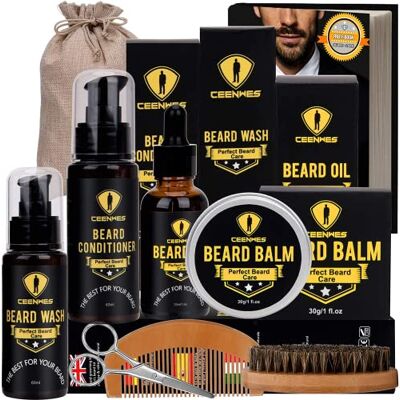 Ceenwes Beard Grooming Kit for Updraed 10 in 1 Beard Care Unique Gifts for Men, Beard Oil, Beard Brush, Beard Comb, Beard Balm, Beard Shampoo, Modelling Comb& Mustache Scissors Beard Growth & Trimming Kit Ceenwes Beard Grooming Kit for Updraed 10 in 1 Beard Care Unique Gifts for Men, Beard Oil, Beard Brush, Beard Comb, Beard Balm, Beard Shampoo, Modelling Comb& Mustache Scissors Beard Growth & Trimming Kit
