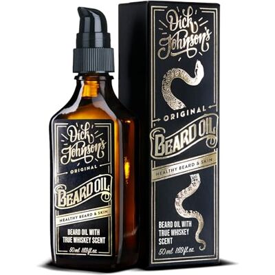 Dick Johnson Beard Oil True Whiskey Beard Softener with Currant Seed Oil, Argan Oil, Jojoba Oil, Almond Oil Fragrance Bergamot Vanilla Whiskey 50 ml Dick Johnson Beard Oil True Whiskey Beard Softener with Currant Seed Oil, Argan Oil, Jojoba Oil, Almond Oil Fragrance Bergamot Vanilla Whiskey 50 ml