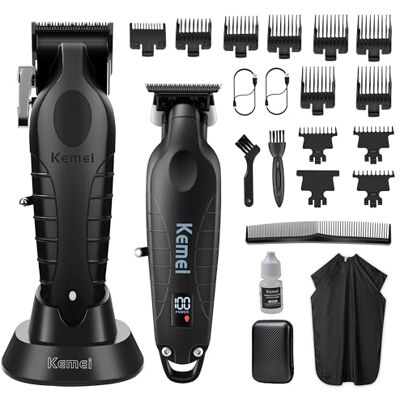 KEMEI 2293Black+2296 Hair Clippers Kit for Men KEMEI 2293Black+2296 Hair Clippers Kit for Men