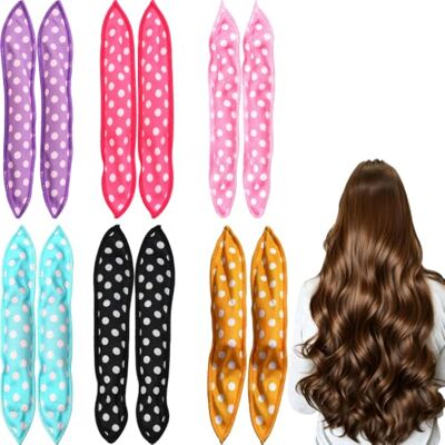 LBEWXAU 12 Pcs No Heat Hair Curlers Sponge Rollers Wave Formers for Long Short Hair with Retro Polka Dots Natural-Looking Pillow Soft Curls DIY Styling Tools Heatless for all Styles(6 Colours) LBEWXAU 12 Pcs No Heat Hair Curlers Sponge Rollers Wave Formers for Long Short Hair with Retro Polka Dots Natural-Looking Pillow Soft Curls DIY Styling Tools Heatless for all Styles(6 Colours)