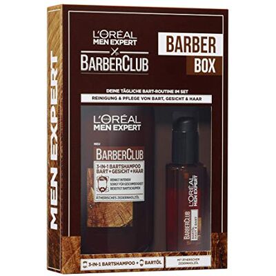 L'Oreal Paris L'Oréal Men's Expert Beard Care Set with Beard Oil and Shampoo, Barber Club Gift Set, 1 x 230 ml L'Oreal Paris L'Oréal Men's Expert Beard Care Set with Beard Oil and Shampoo, Barber Club Gift Set, 1 x 230 ml