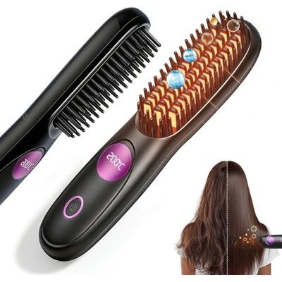 UILSPNG Interchangeable Heated Brush Attachment for Oval Straightening Brush Head with Detangling Bristles for All Hair Types UILSPNG Interchangeable Heated Brush Attachment for Oval Straightening Brush Head with Detangling Bristles for All Hair Types