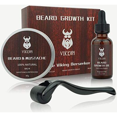INVJOY Beard Derma Roller Kit for Men, Beard Care, Soften & Groom, Let it Grow INVJOY Beard Derma Roller Kit for Men, Beard Care, Soften & Groom, Let it Grow