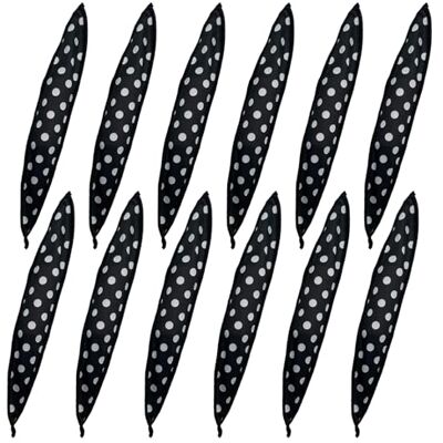 Terilamy 12PCS No Heat Hair Curlers Sponge Rollers with Retro Polka Dots Wave Formers for Long Short Hair Sleep in Curlers Heatless Pillow Soft Curls Black Terilamy 12PCS No Heat Hair Curlers Sponge Rollers with Retro Polka Dots Wave Formers for Long Short Hair Sleep in Curlers Heatless Pillow Soft Curls Black
