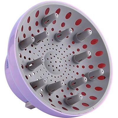 Hairizone Universal Diffuser for Hair Dryers with Nozzle D=1.7"-2.6" (4.3 to 6.6 cm) for Curly or Wavy Hair Styling, Dry and Gain Maximum Volume Without Frizz, Lavender Hairizone Universal Diffuser for Hair Dryers with Nozzle D=1.7"-2.6" (4.3 to 6.6 cm) for Curly or Wavy Hair Styling, Dry and Gain Maximum Volume Without Frizz, Lavender