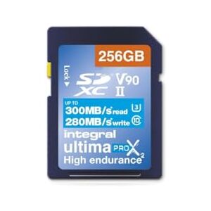 Integral UltimaPro X2 256GB UHS-II V90 - 300-280 MB/s - Memory Card Integral UltimaPro X2 256GB UHS-II V90 - 300-280 MB/s - Memory Card