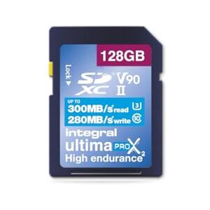 Integral UltimaPro X2 128GB SDXC UHS-II U3 V90 - 300-280 MB/s Integral UltimaPro X2 128GB SDXC UHS-II U3 V90 - 300-280 MB/s