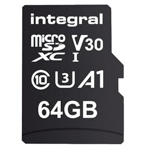Integral 64GB Twin Pack microSD Memory Card Premium High Speed 4K Video- up to 100MB/s Read, 50MB/s Write, UHS-I, U3, V30, Class 10, A1 App Performance smartphones, tablets, drones, game consoles Integral 64GB Twin Pack microSD Memory Card Premium High Speed 4K Video- up to 100MB/s Read, 50MB/s Write, UHS-I, U3, V30, Class 10, A1 App Performance smartphones, tablets, drones, game consoles
